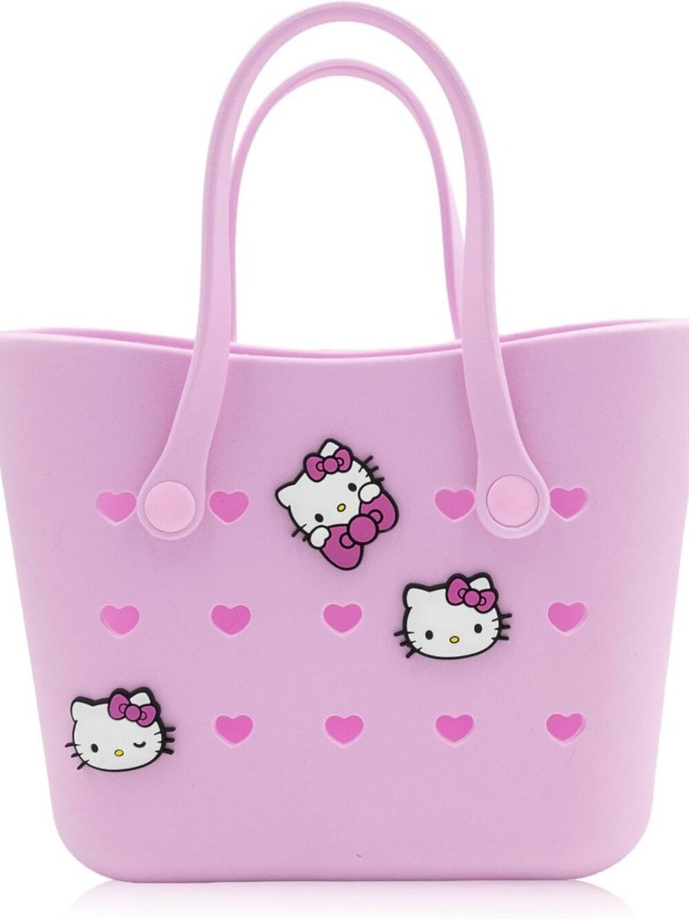 Cute Mini Rubber Tote Bag for Women - Hello Kitty & Stitch Design, Perfect for